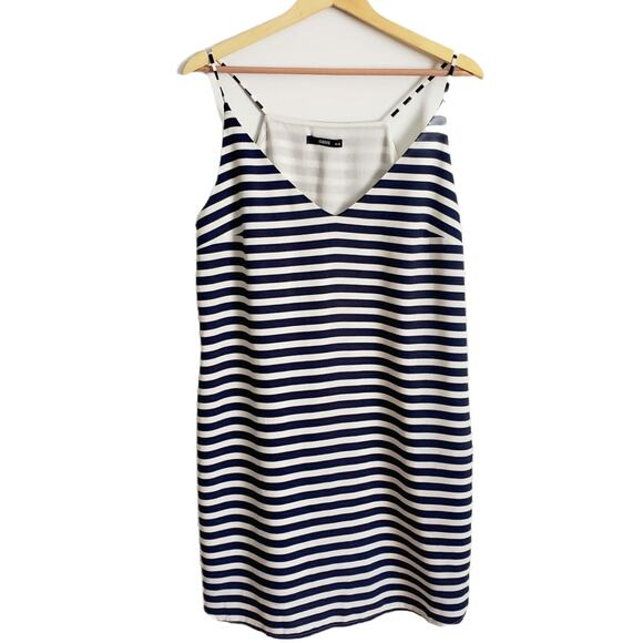 Oasis Striped Racerback Tank Minidress Size 16 - Picture 1 of 6